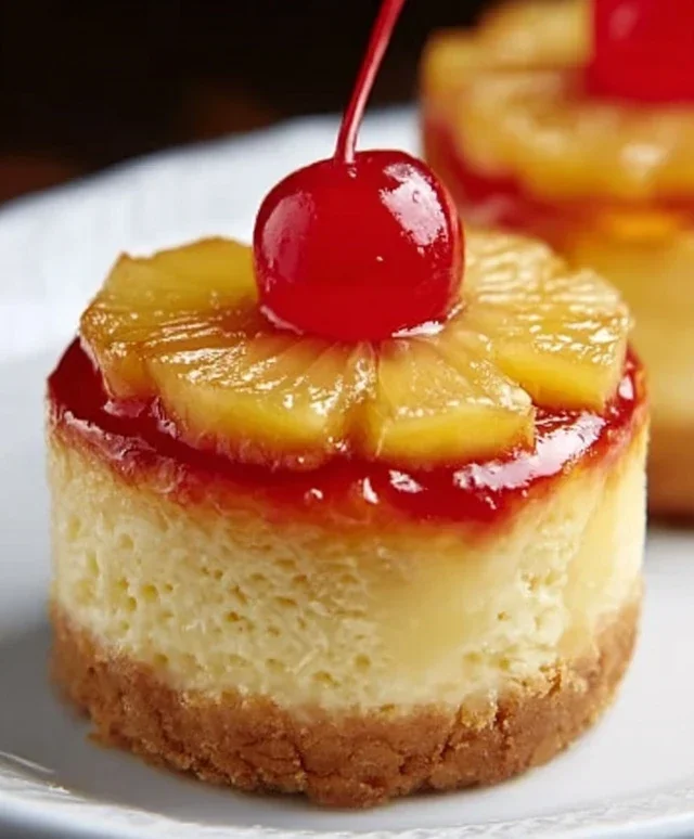 Mini Pineapple Upside-Down Cheesecakes