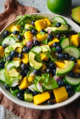 Mango Cucumber Salad with Blueberry and Avocado