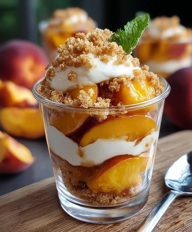 Classic Peach Cobbler Parfait