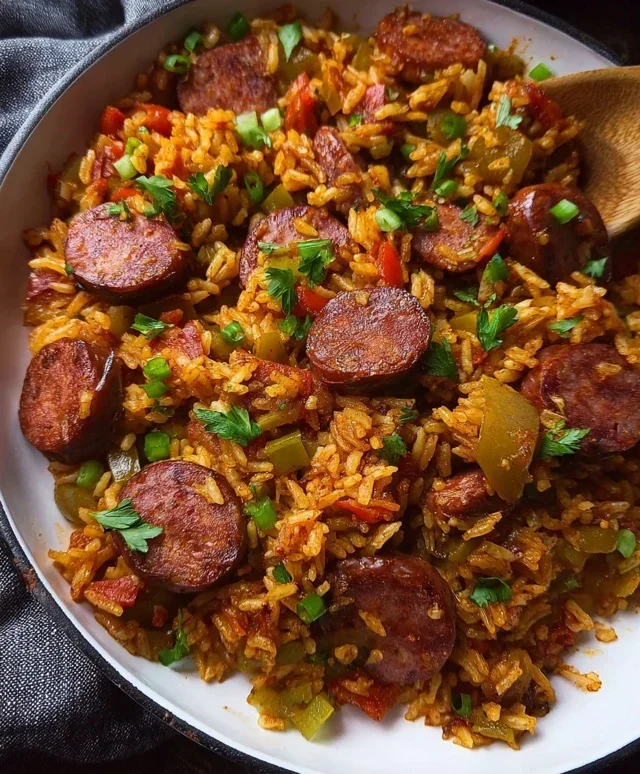 Cajun Sausage and Rice Skillet