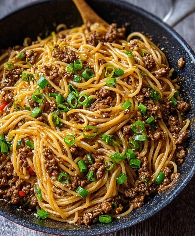 Asian Ground Beef Noodles