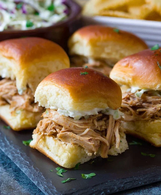 Crock Pot Mississippi Chicken Sliders