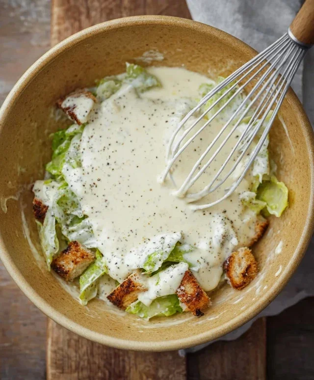 Caesar Salad Dressing (Classic, Creamy & 5 Minutes) 🥗