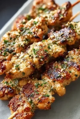 Ranch Garlic Parmesan Chicken Skewers