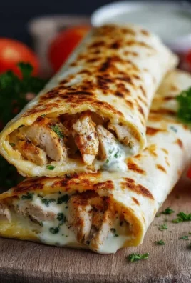 Low Carb Cheesy Garlic Chicken Wraps