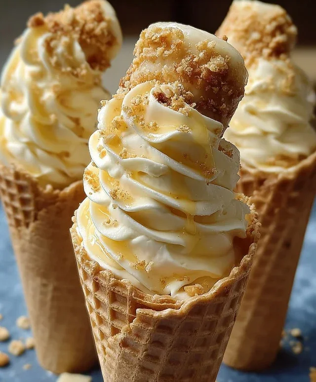 Banana Pudding Cheesecake Cones