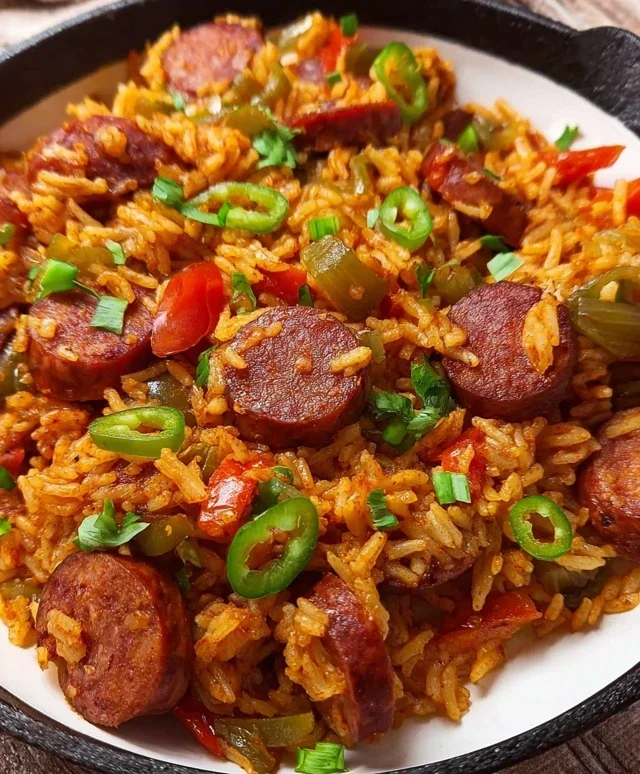 Cajun Sausage and Rice Skillet