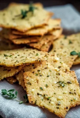 Garlic and Herb Chickpea Flour Snack Crackerss