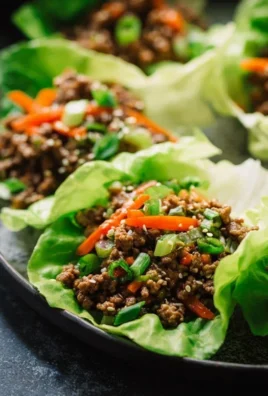 Asian Style Ground Beef Lettuce Wraps