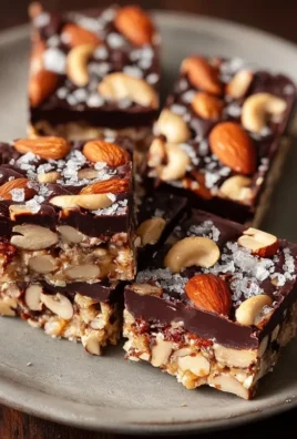 Dark Chocolate and Sea Salt Nut Bars