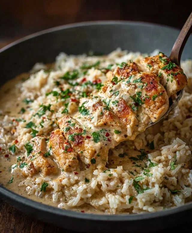 High Protein Creamy Cajun Chicken Rice