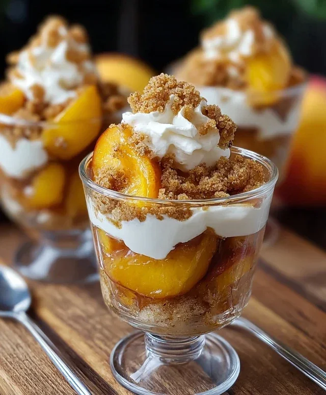 Classic Peach Cobbler Parfait
