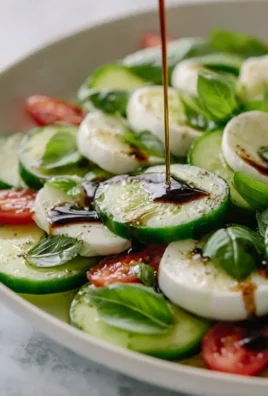 Fresh Cucumber Caprese Salad