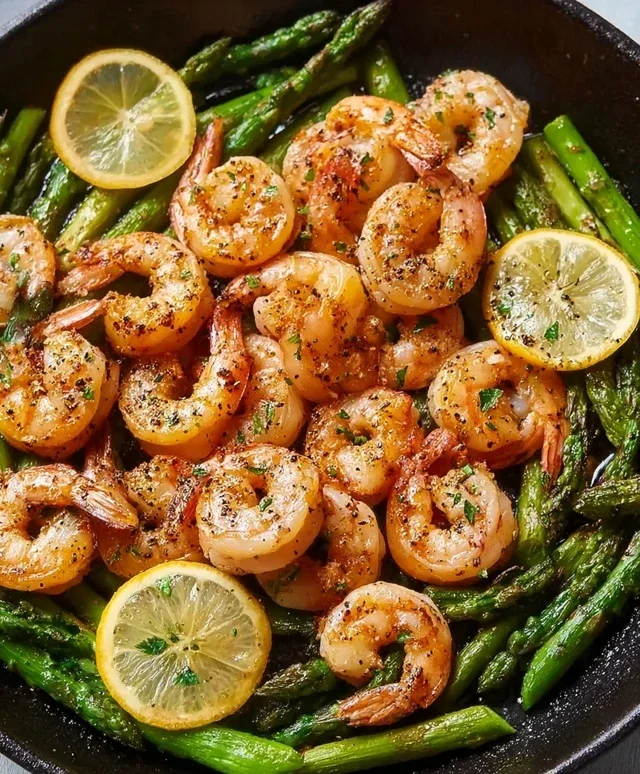 Lemon Garlic Shrimp and Asparagus (20-Minutes)