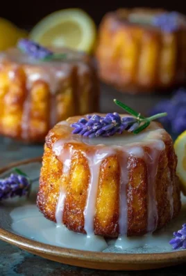 Mini Lemon Cakes With Lavender Glaze