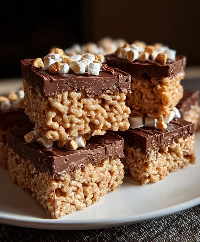 Chocolate Peanut Butter Rice Krispie Squares
