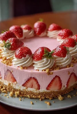 Pink Strawberry Crunch Cheesecake