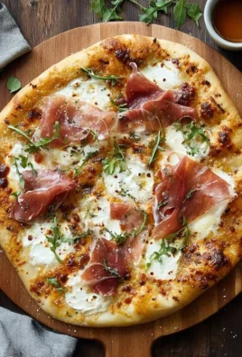 White Pizza with Beef Beef Prosciutto & Hot Honey