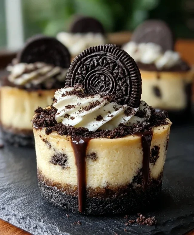 Oreo Overload Stuffed Mini Cheesecake
