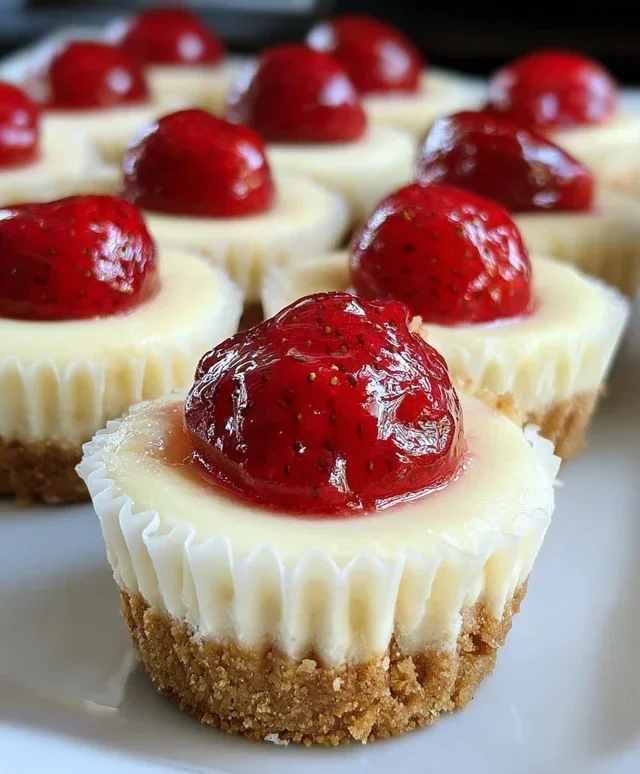 Super Easy Mini Cheesecakes with Vanilla Wafer Crust
