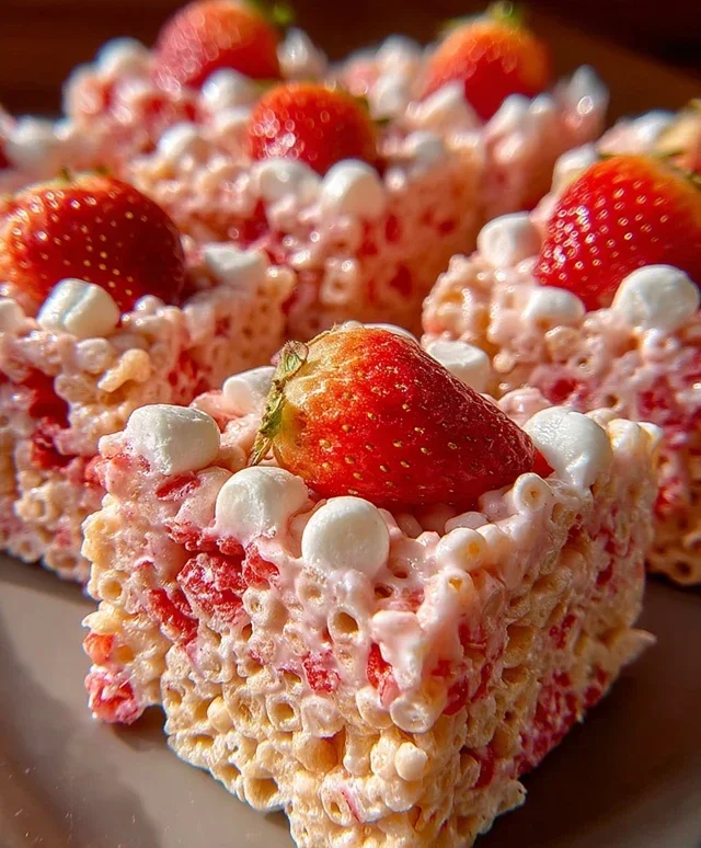 Strawberry Crunch Rice Krispie Treats