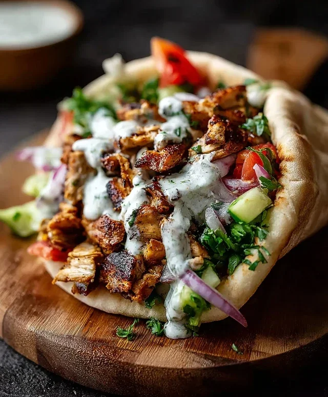 Chicken Shawarma with Garlic Sauce Recipe (Easy & Delicious)