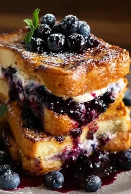 Blueberry Cream Cheese Stuffed French Toast