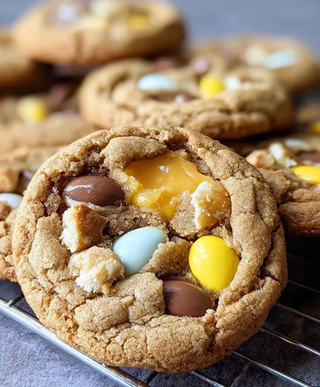 Brown Butter Cadbury Egg Cookies