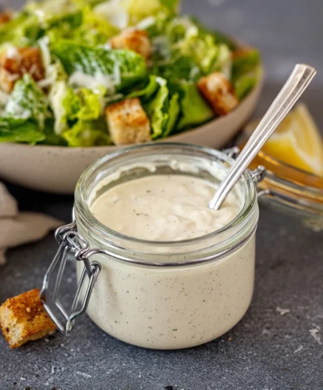 Homemade Creamy Caesar Salad Dressing