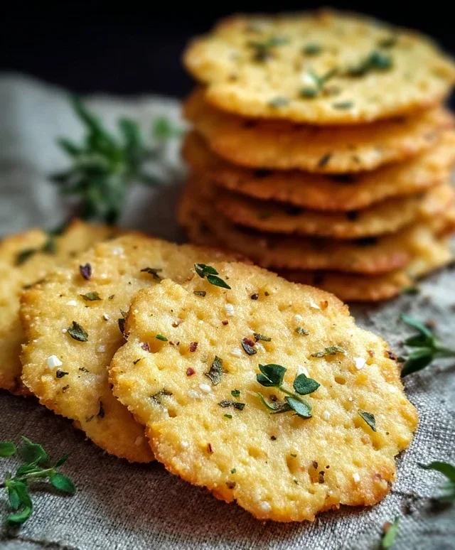 Garlic and Herb Chickpea Flour Snack Crackerss