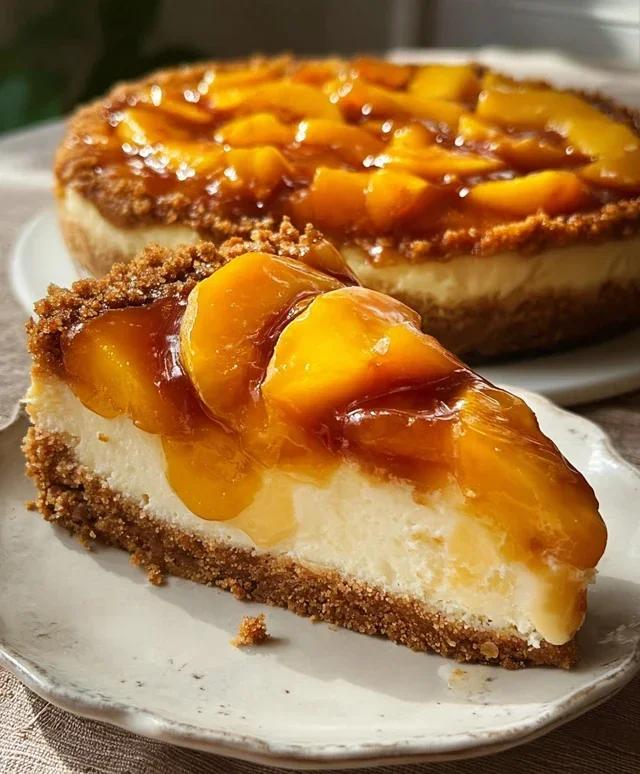 Peach Cobbler Cheesecake