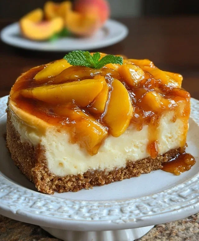 Peach Cobbler Cheesecake
