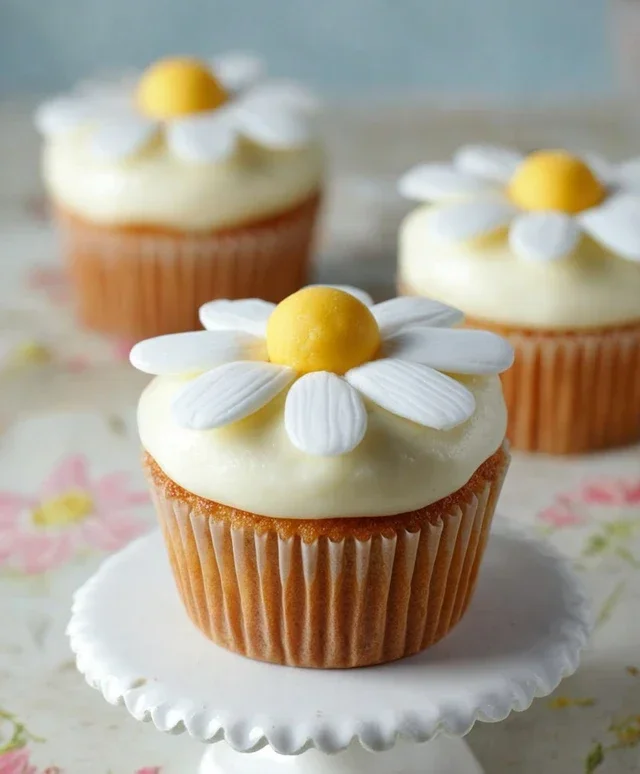 Super Cute Daisy Cupcakes