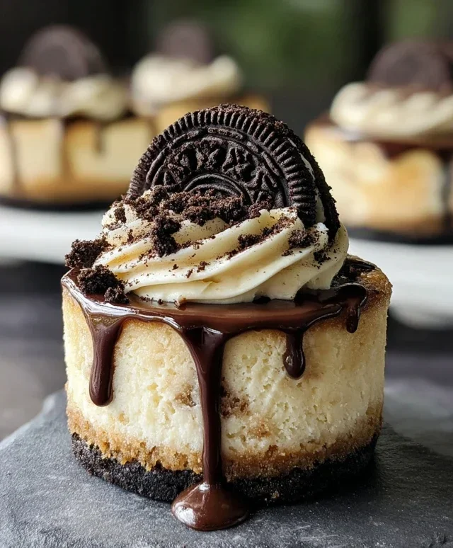 Oreo Overload Stuffed Mini Cheesecake