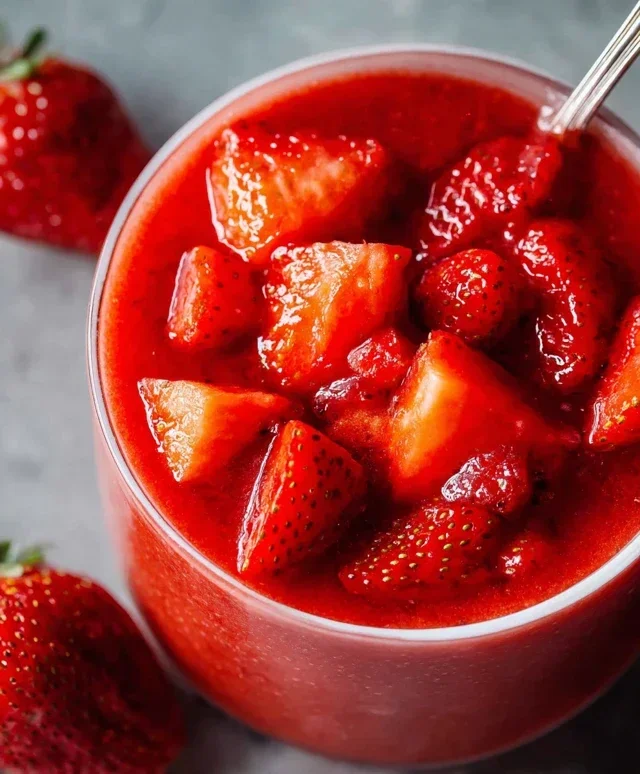 Fresh Strawberry Sauce (Strawberry Topping)