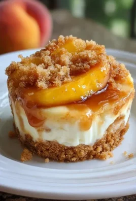 Stuffed Peach Cobbler Mini Cheesecake
