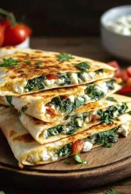 Spinach and Feta Quesadillas