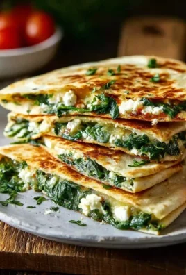 Spinach and Feta Quesadillas