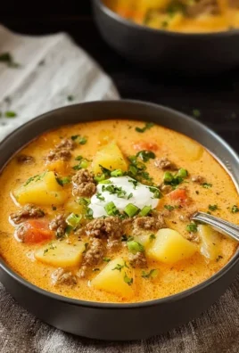 Cheesy Beef Beef Hamburger Potato Soup