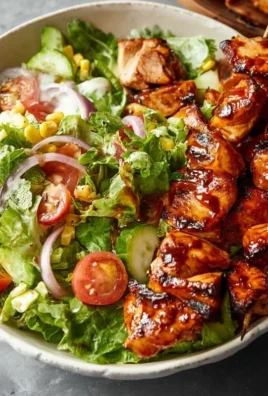 BBQ Chicken Skewer Salad
