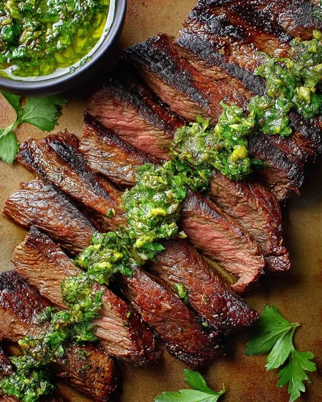 Skirt Steak Marinade Recipe with Chimichurri Recipe