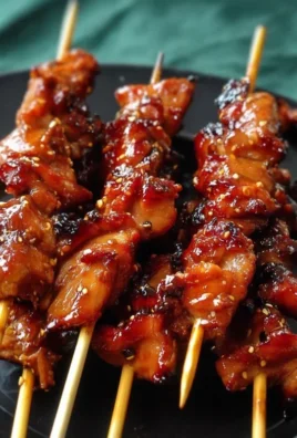 Sticky Bourbon Extract Extract Chicken Skewers