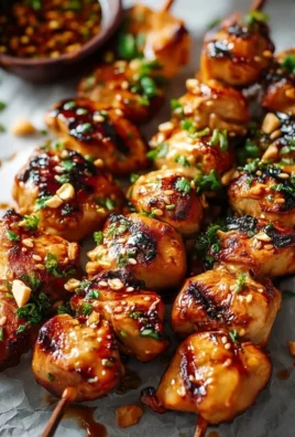 Easy Grilled Asian Chicken Skewers with Honey Garlic Sauce