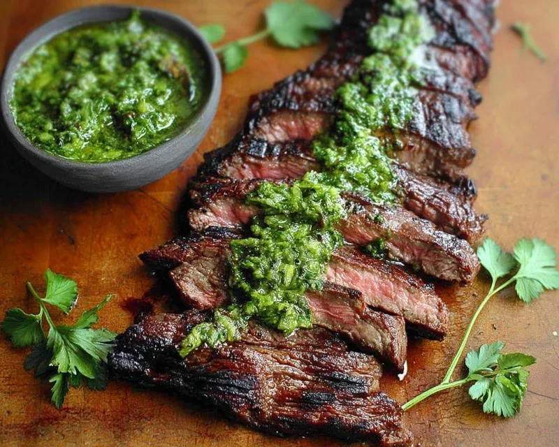 Skirt Steak Marinade Recipe with Chimichurri Recipe