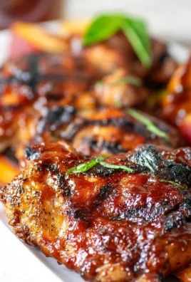 Grilled Bourbon Extract Extract Peach BBQ Chicken