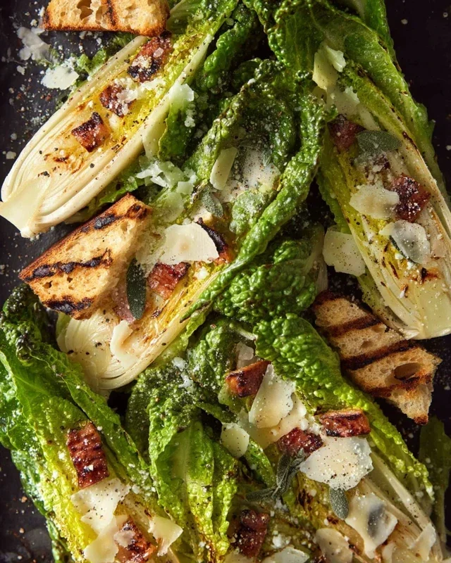 Grilled Romaine Caesar Salad Recipe