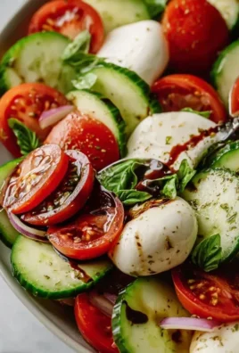Fresh Cucumber Caprese Salad