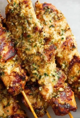 Garlic Parmesan Chicken Skewers