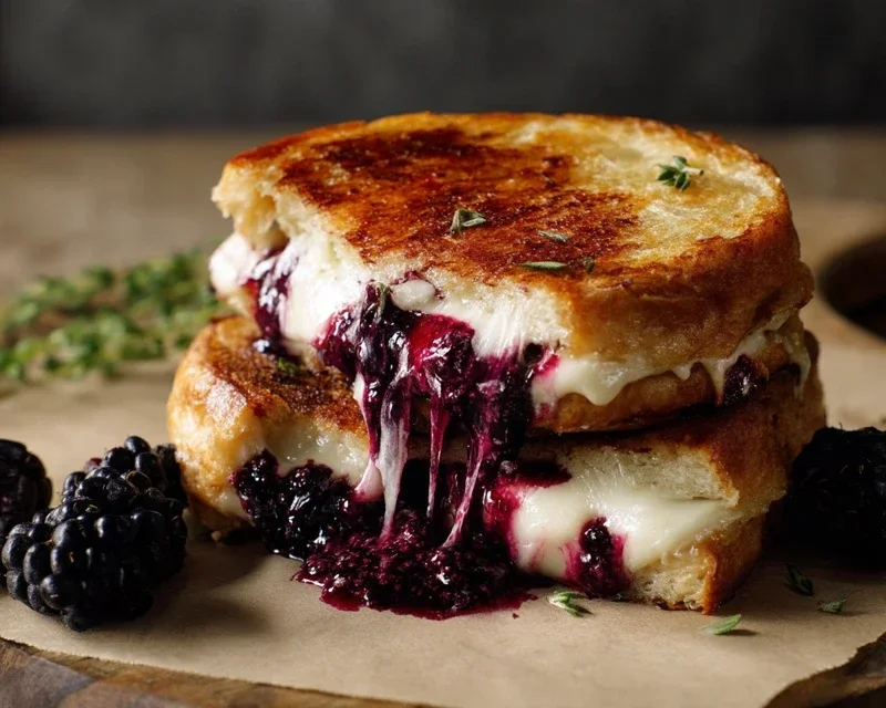 Blackberry Balsamic and Brie Grilled Cheese