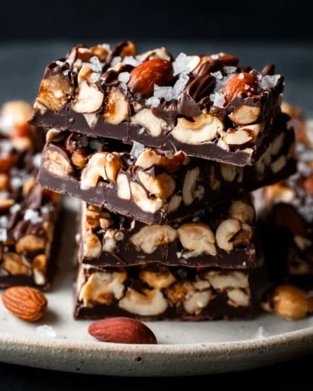 Dark Chocolate and Sea Salt Nut Bars
